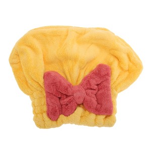 Unique Bargains Water-absorbent Bow Hair Drying Towel 1 Pc - 1 of 4