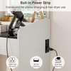 Vanity Desk with LED Light Mirror and Charging Station,Small Makeup Vanities Set with 2 Drawers - 4 of 4