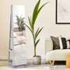 Tangkula 360° Rotating Mirrored Jewelry Cabinet Armoire 3 Color LED Modes Lockable Gray - 2 of 4