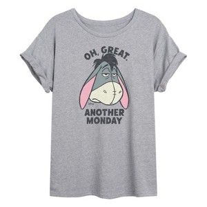 Women's - Winnie The Pooh - Oh Great Eeyore Oversized Graphic T-Shirt - 1 of 4