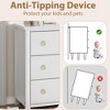 Tall Dresser for Closet with 4 Drawers Nightstand Large Clothes Storage Cabinet for Bedroom, Nursery, Living Room, Closet, Hallway - 3 of 4