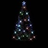 vidaXL 7 ft Artificial Christmas Tree with Stand/LED Lights - Green Fiberglass Steel - Indoor/Outdoor Use - Power Economical – Reusable - 2 of 4