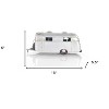 HomeRoots 6" Silver Metal Hand Painted Silver Camping Trailer Model Car - 3 of 4
