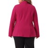 Agnes Orinda Women's Plus Size Notched Lapel Long Sleeve Button Down Office Work Blazers - 4 of 4