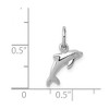 Black Bow Jewelry 14k White Gold 12mm Dolphin Charm - 3 of 4