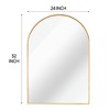 Lyngins 20x30 Arched Wall Mirror – 4mm HD Glass Bathroom Mirror, Anti-Rust Aluminum Bathroom Decor, Shatterproof Mirrors for Bathroom Sink - 3 of 4