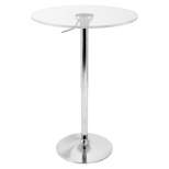 Adjustable Bar Table Acrylic/Silver/Clear - LumiSource
