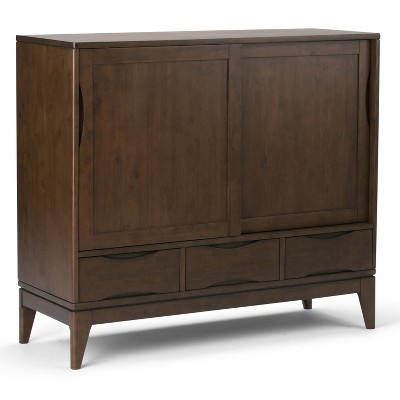 48" Pearson Solid Hardwood Medium Storage Cabinet Walnut Brown - WyndenHall