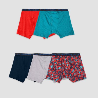 Fruit Of The Loom Boys' 5pk 'breathable' Boxer Briefs : Target