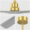 YUHAO 52 Inch Indoor Farmhouse Gold Ceiling Fan Without Light,3 Solid Wood Blades and Remote Control - 4 of 4