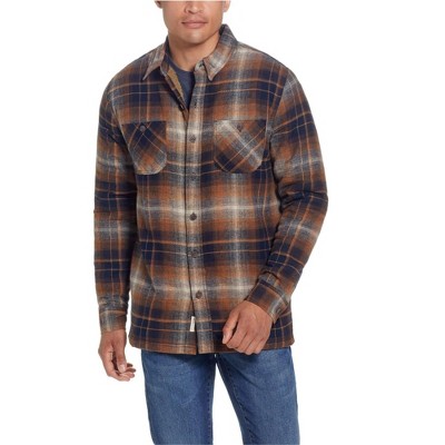 Weatherproof Mens Faux Shearling Lined Shirt Jacket