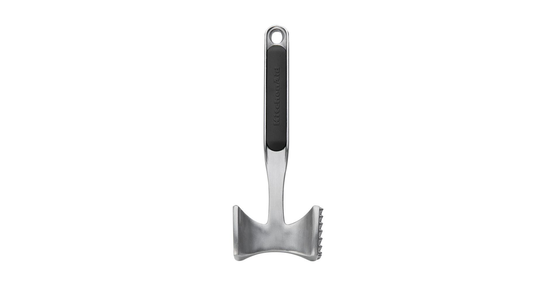 KitchenAid Aluminum Meat Pounder: Black Hand Wash Meat Tenderizer Mallet, 9.45" Height, 3.35" Width