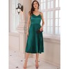 INSPIRE CHIC Women's Satin Spaghetti Strap V-Neck Pleated  Party Cocktail Midi Dress - 3 of 4