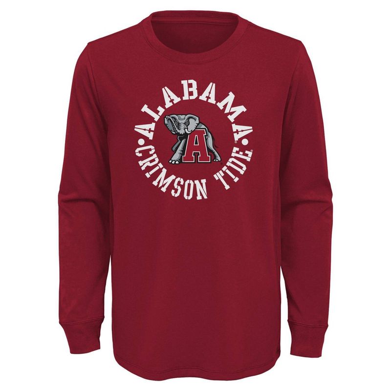 NCAA Alabama Crimson Tide Boys&#39; Long Sleeve T-Shirt, 1 of 2