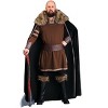 HalloweenCostumes.com  Men  Men's Black Faux Fur Collar Viking Cape, Black/Brown - 4 of 4