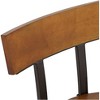 Elm Lane Malio Hammered Bronze Swivel Bar Stool Brown 29 1/2" High Farmhouse Rustic Wood Seat with Low Backrest Footrest for Kitchen Counter Height - 3 of 4