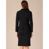 Allegra K Women's Dress Business Solid V Neck Office Notched Lapel Blazer 2 Pieces Suit Sets Outfit - 3 of 4