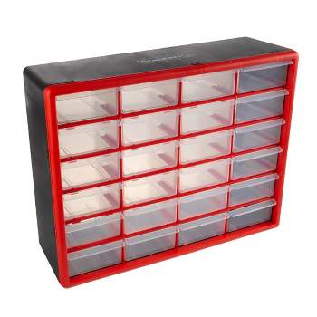 Fleming Supply 24-Drawer Plastic Storage Cabinet and Compartment Organizer