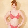 Women's Textured Underwire Bikini Top - Wild Fable™ Red/White Gingham Print - 4 of 4