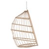PAGED Swing Chair Outdoor, Outdoor Garden Rattan Egg Swing Chair Hanging Chair Wood for Living Room Balcony - 4 of 4