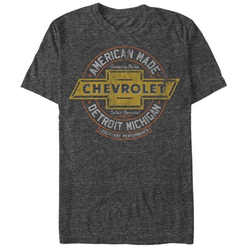 Men's General Motors American Made Distressed Logo T-shirt - Charcoal ...