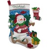 Bucilla Felt Stocking Applique Kit 18" Long-Nordic Snowman - 2 of 4