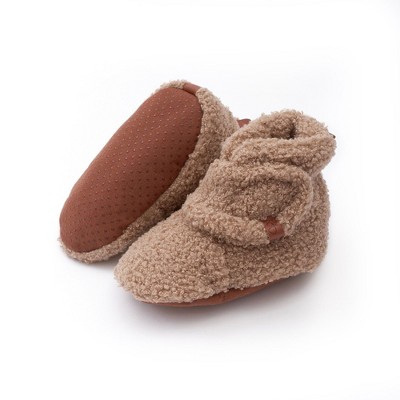 Image of Goumikids Baby Faux Shearling Organic Cotton Boots