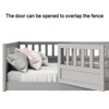 KTMBDW Twin/Full Size Floor Bed, Wood Montessori Floor Bed with Fence and Door, Kids Montessori Bed, Montessori Floor Bed for Kids, Girls, Boys - 4 of 4