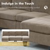 MOONMISS 101" Modular Corduroy Sectional Sofa with Two Ottomans,U Shaped Couch for Living Room,Office - 3 of 4
