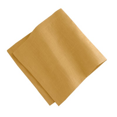 Antique Gold Linen Fabric Napkin Set of Four