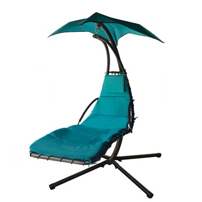 Hanging Steel Lounge Chair - Blue - Backyard Expressions