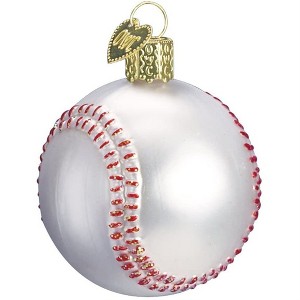 Old World Christmas Blown Glass Ornament for Christmas Tree, Baseball - 1 of 3