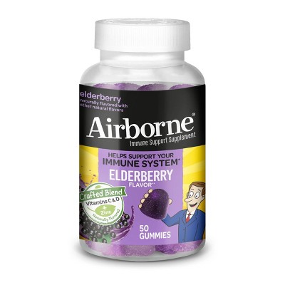 Airborne Adult Elderberry Gummies With Vitamin C Vitamin D 50ct Target