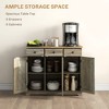 NicBex 3 Drawer Kitchen Island Cart with 2 Cabinets,Kitchen Island with Black Round Knobs,Modern Kitchen Table,Island Table for Kitchen - 2 of 4
