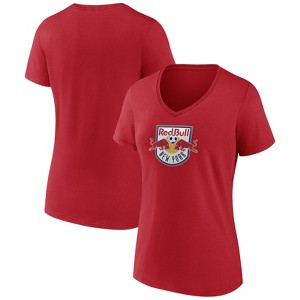 MLS New York Red Bulls Women's V-Neck T-Shirt - 1 of 3