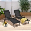 Tangkula 2PCS Outdoor Patio Chaise Reclining Lounge Chairs  w/ 5-Position Adjust Backrest - 2 of 4