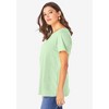 Roaman's Plus Size Cotton Ultimate Swing Tee With Keyhole Back - 4 of 4