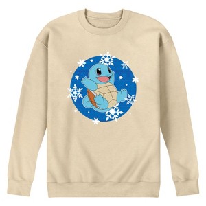Men's - Pokémon - Squirtle and Snowflakes Graphic Fleece Sweatshirt - 1 of 3