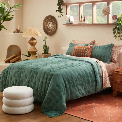 Oblong Jungalow Fringe Pom Decorative Throw Pillow Orange Coral - Opalhouse&#8482; designed with Jungalow&#8482;