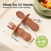 4-Pack Prep Baby Spoons & Forks Set, Self Feeding Baby Utensils 6-18 Months, Silicone BLW Baby Feeding Set, BPA-Free - 3 of 4