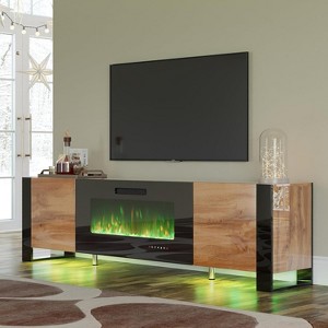 U-Shaped Legs Fireplace TV Stand with Fireplace - 1 of 4