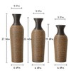 Angel Sar Hand Woven Rattan Floor Vase, Tall Vase, Two-Tone Finish, Flower Decorative Vase - 3 of 4