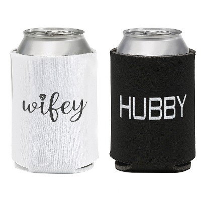 Hortense B. Hewitt 2ct Hubby'& 'Wifey' Beverage Black/White/Silver
