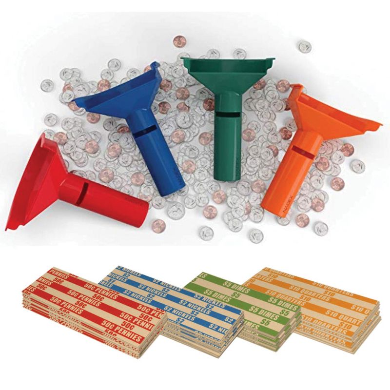 Nadex Coins™ 252 Coin Wrappers with Coin-Sorter Tubes, 4 of 6