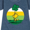 - Peanuts - Woodstock Shamrock Graphic Short Sleeve Fleece Dress - 2 of 4