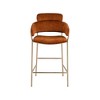 Meridian Furniture,Yara Cognac Velvet Counter Stool - 3 of 4