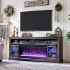 SinCiDo Fireplace TV Stand for 85" TV, w/ Sliding Barn Doors, Remote Control Adjustable 3D Fireworks and LED Lamp, w/ 42" Electric Fireplace TV Stand - 2 of 4
