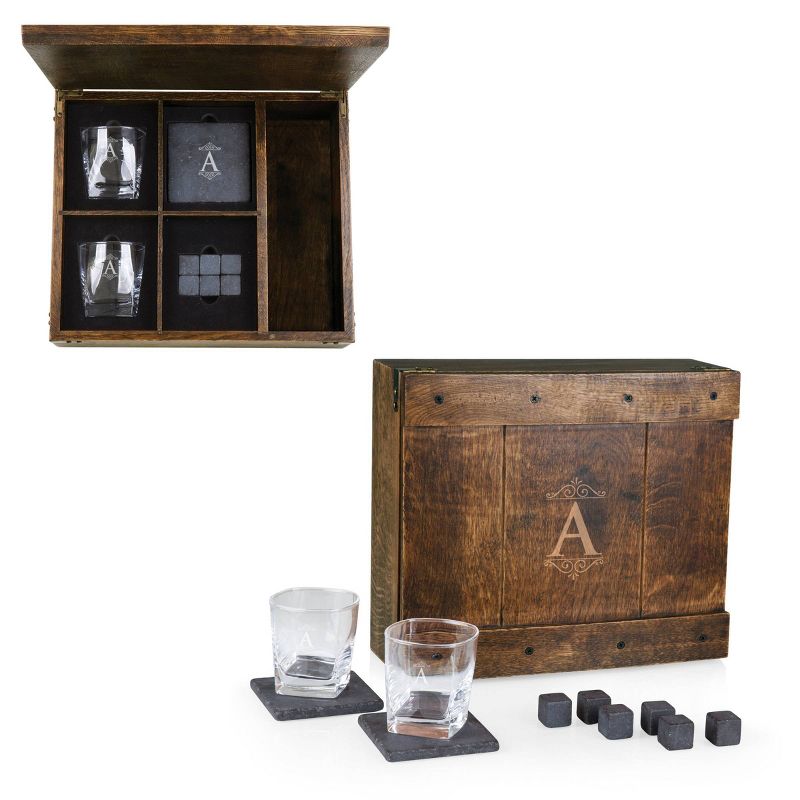 11pc Monogram Whiskey Box Gift Set - Picnic Time, 5 of 6