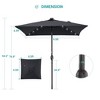 Sonkuki 6.5 FT LED Square Outdoor Patio Umbrella Market Table Umbrella - 3 of 4