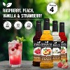 Syruvia Coffee Flavors Variety Pack: Raspberry, Peach, Vanilla & Strawberry 25.4 fl oz Syrup - 2 of 4
